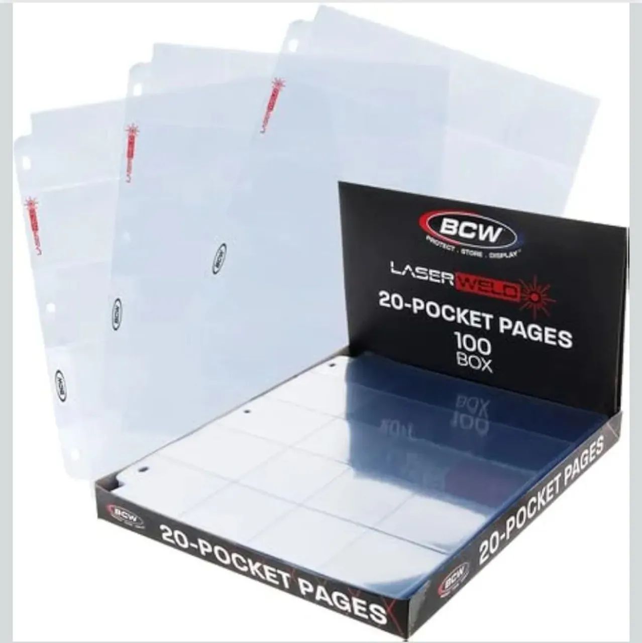 Kit com 10 folhas BCW 20 bolsos - novas e originais