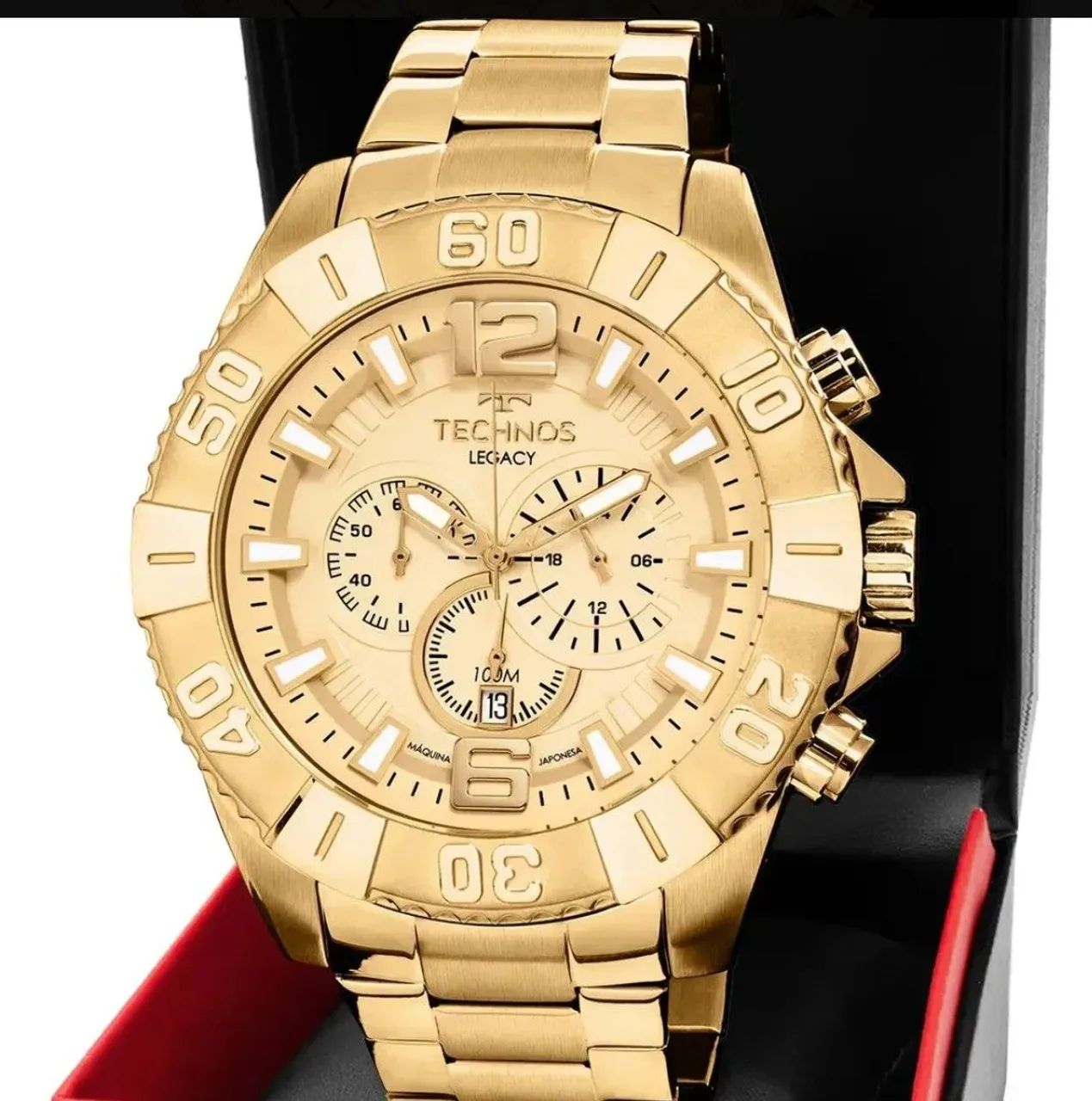 Techno masculino grande dourado original  - Foto 3