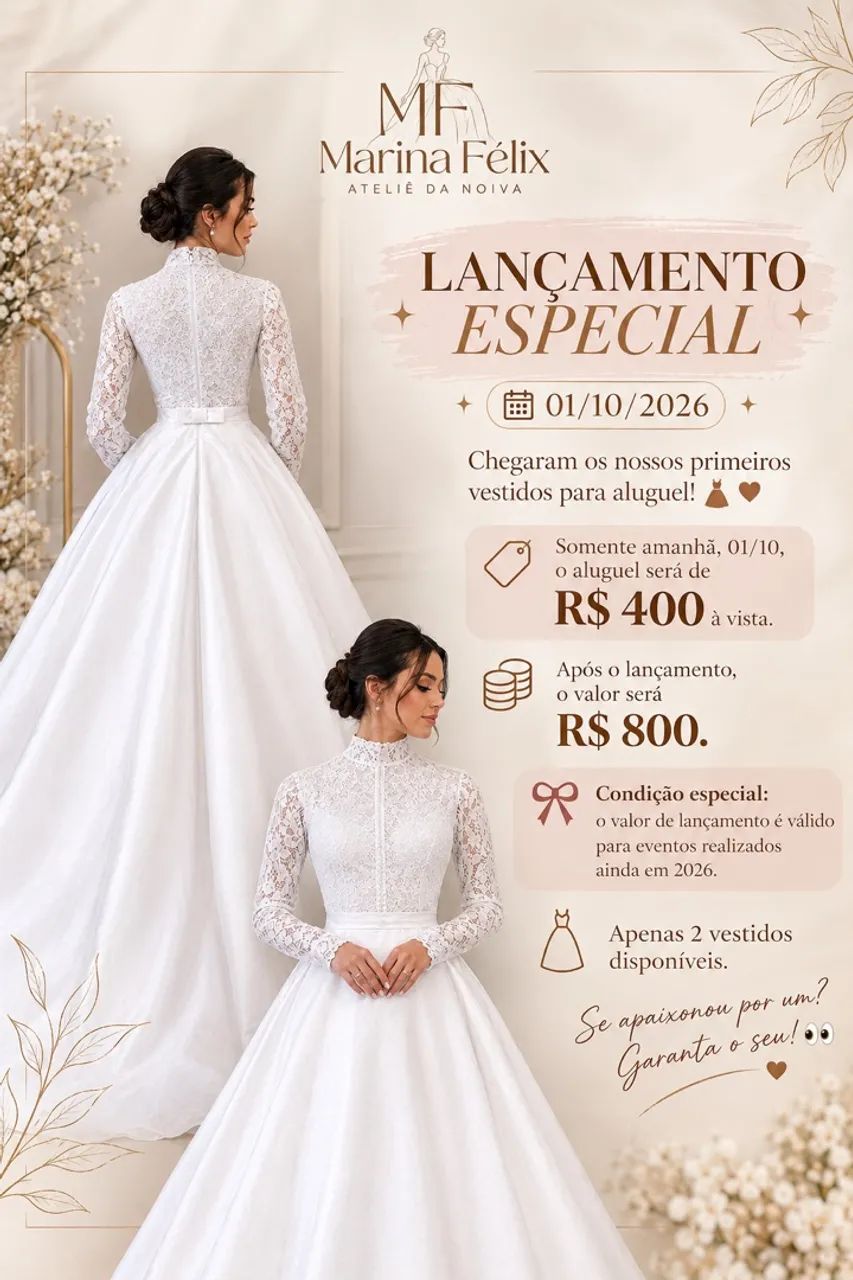 Vestido de noiva NOVO 