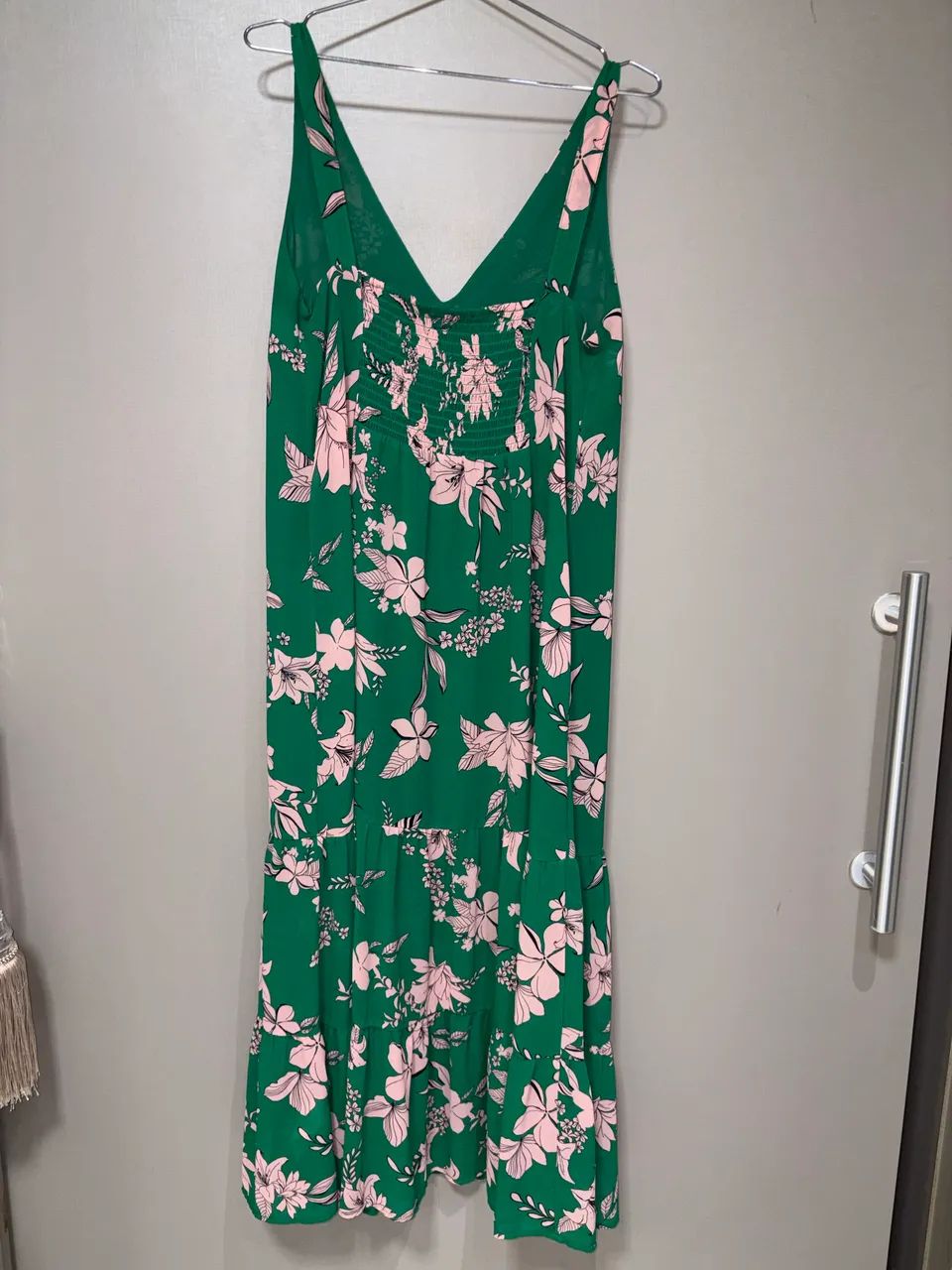 Vestido longo sem manga florido - Foto 3
