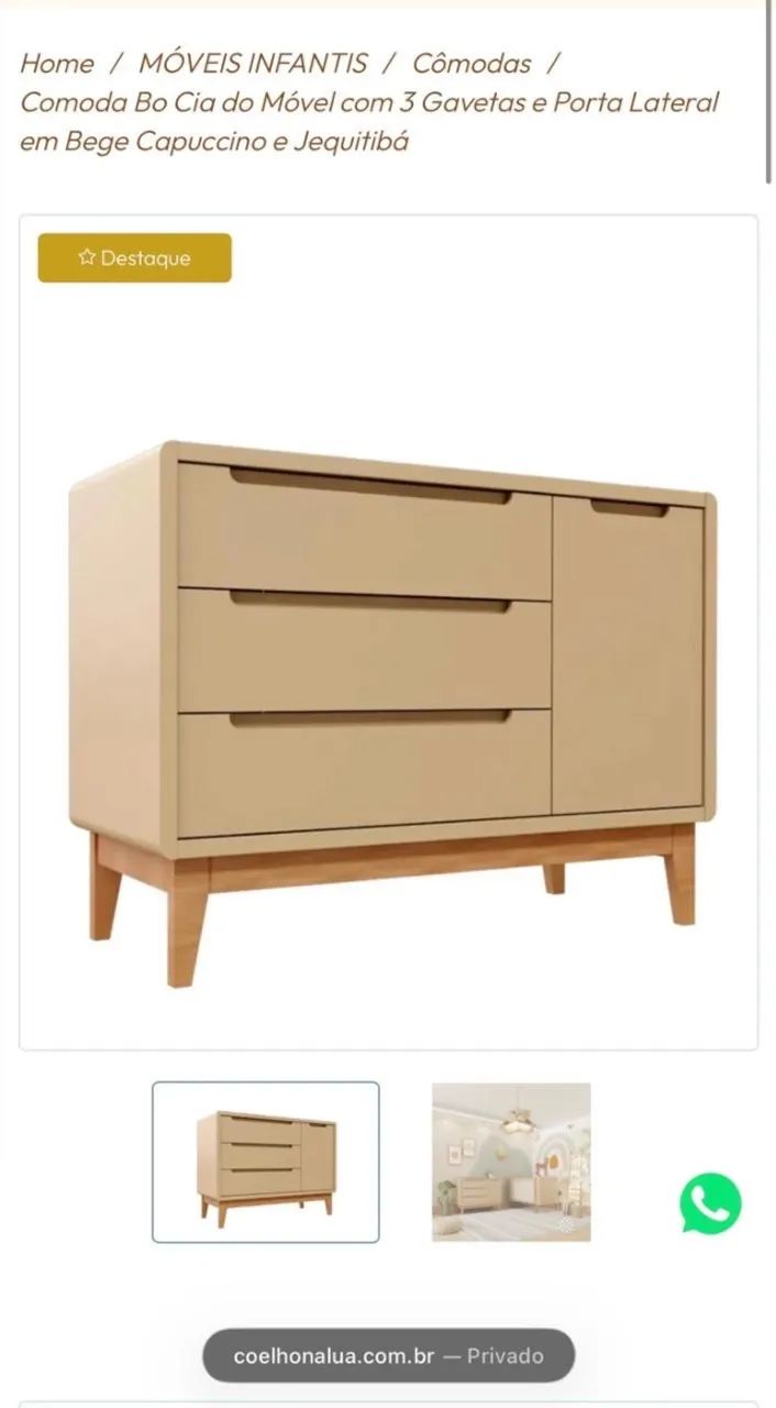 Trocador de bebê/ cômoda 