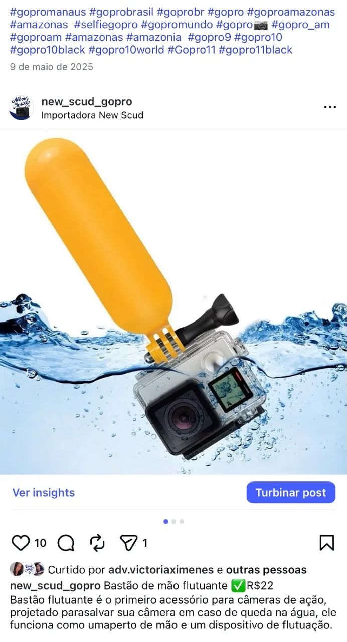 Bastão de mão flutuante