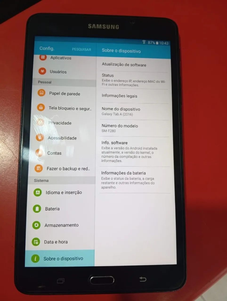 Tablet Samsung Galaxy TAB 6 1,5GB DE RAM 8GB DE ROM ANDROID 5.1 - Foto 3