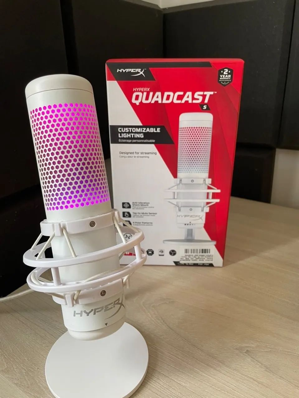 ? MICROFONE GAMER HYPERX QUADCAST S RGB