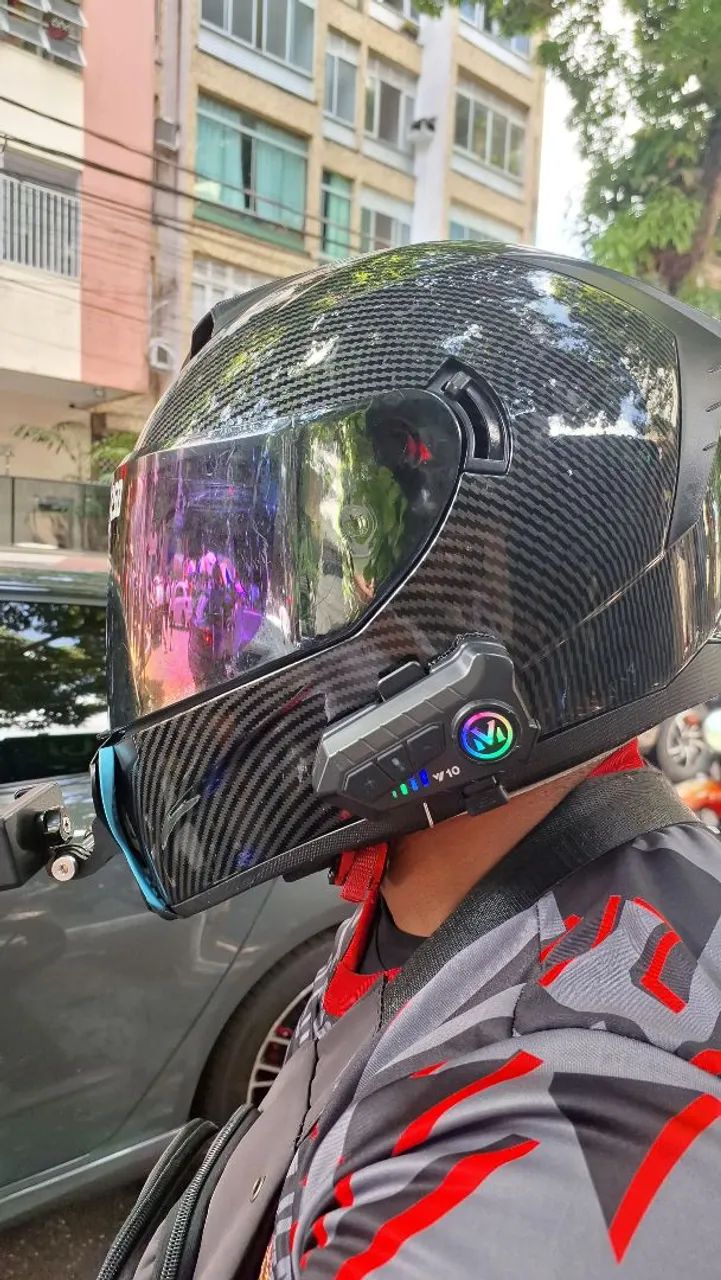 Intercomunicador de Capacete bluetooth com assistente de voz a prova d'água 