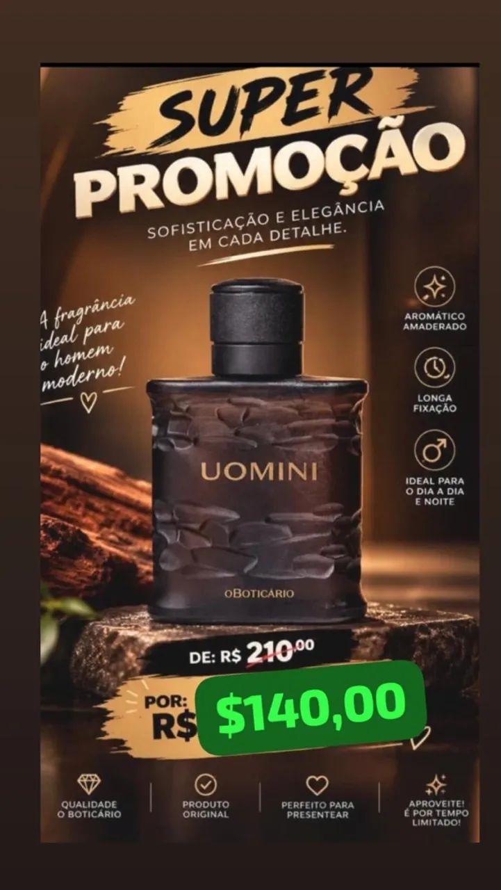 Colônia Uomini O BOTICÁRIO 100ml