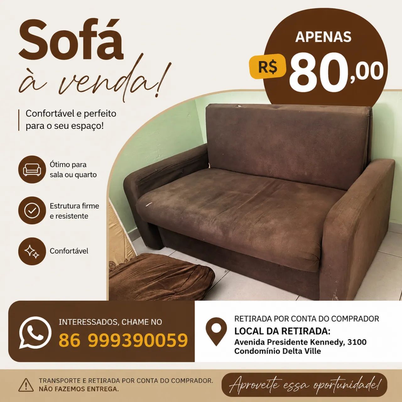 Vendo sofá 2 lugares