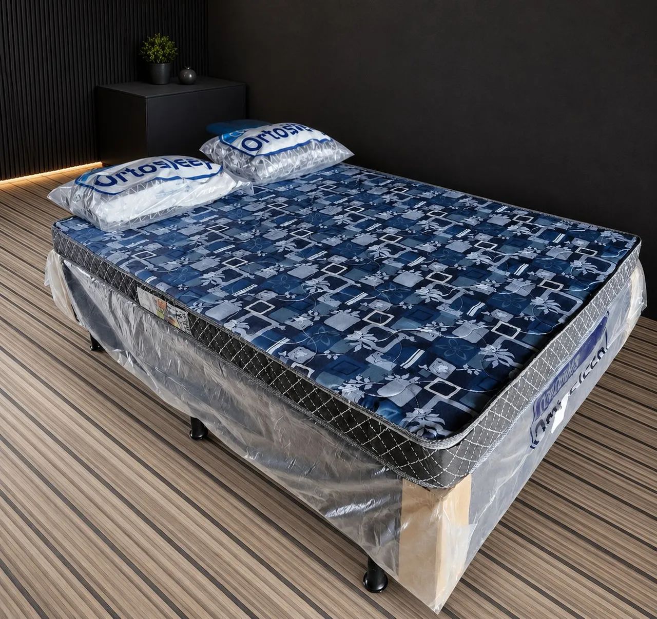 Cama casal box e colchão 