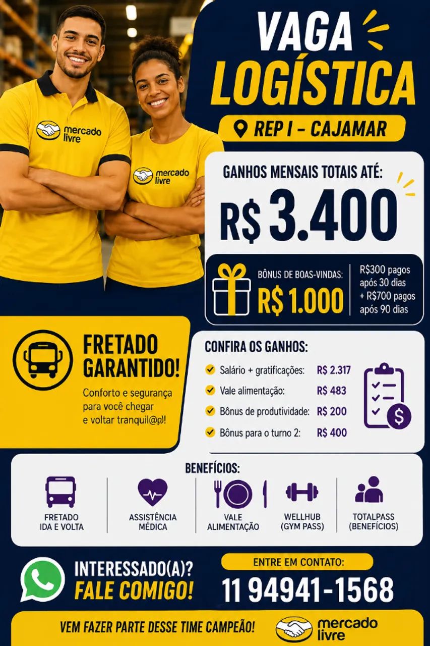 Operador de logistica (Mercado Livre) 