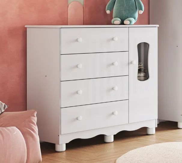 Comoda Infantil luna, 100% MDF - Peroba  - Foto 2