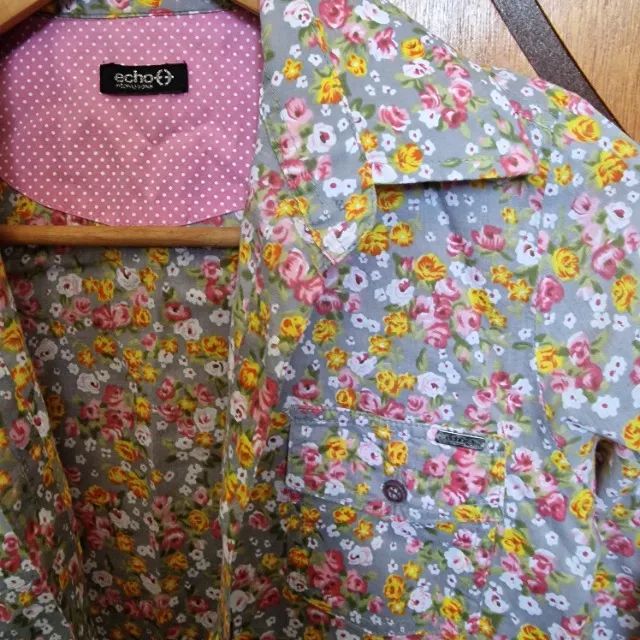 Camisa Floral Vintage Echo International - Foto 3