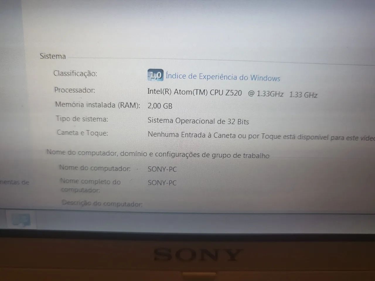 MiNI NOTBOOK SONY VAIO  - Foto 4