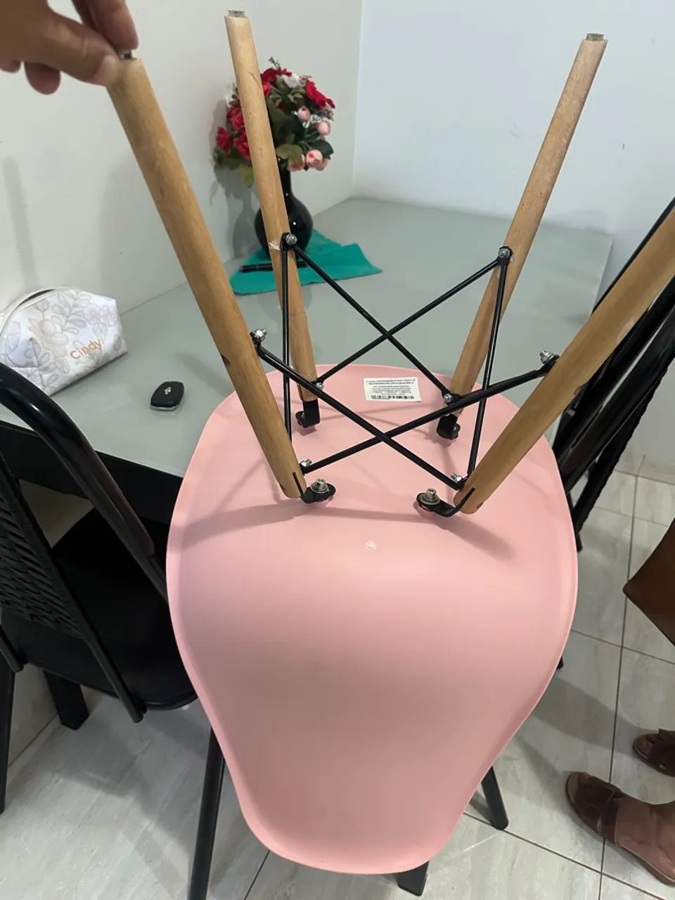 Cadeira Eiffel Rosa  - Foto 4