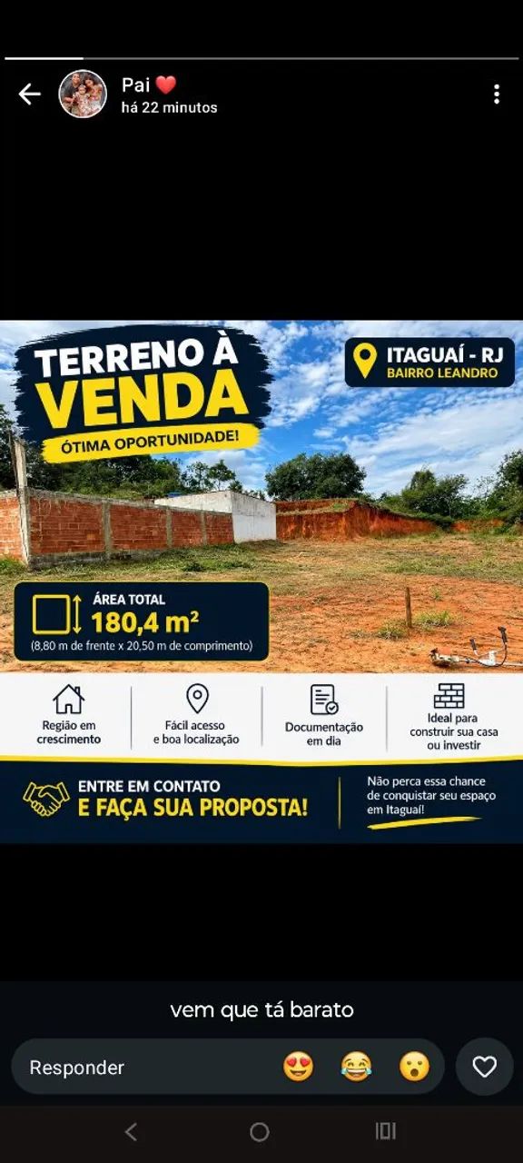Vento terreno em Itaguaí 