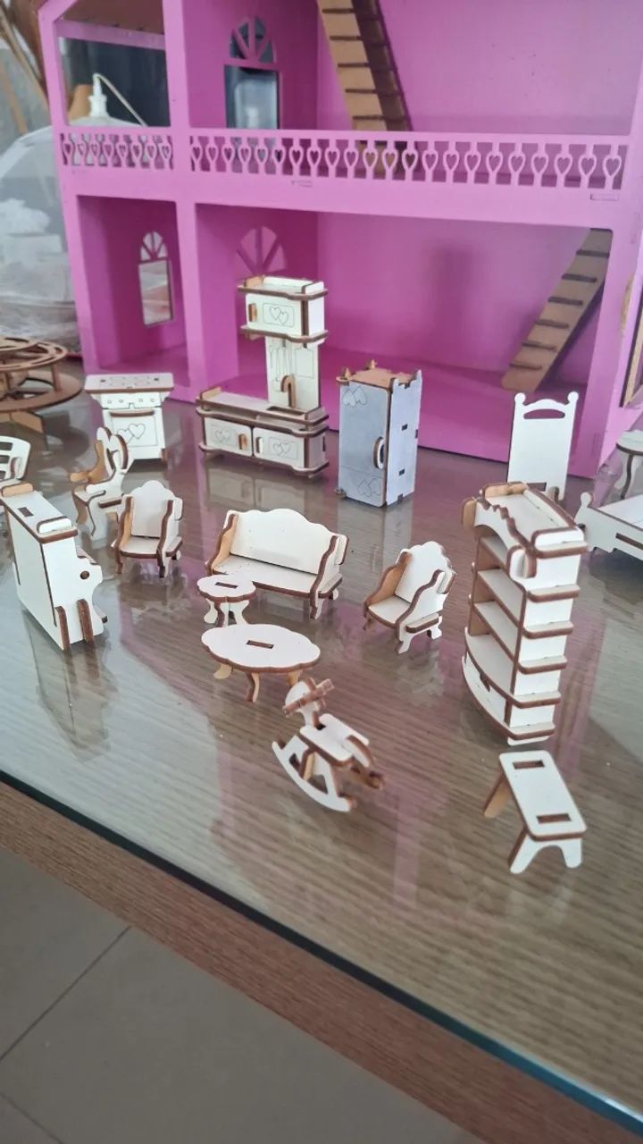 Casinha de MDF com mobiliário  - Foto 2