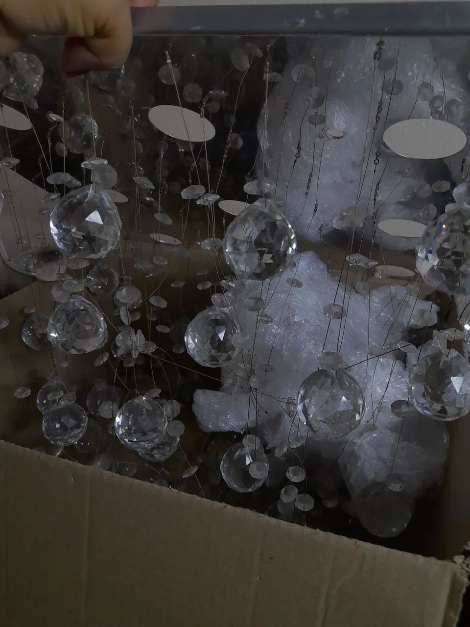 Lustre de Cristal Elegante 44x44 Cm com 9 Luminarias . - Foto 5