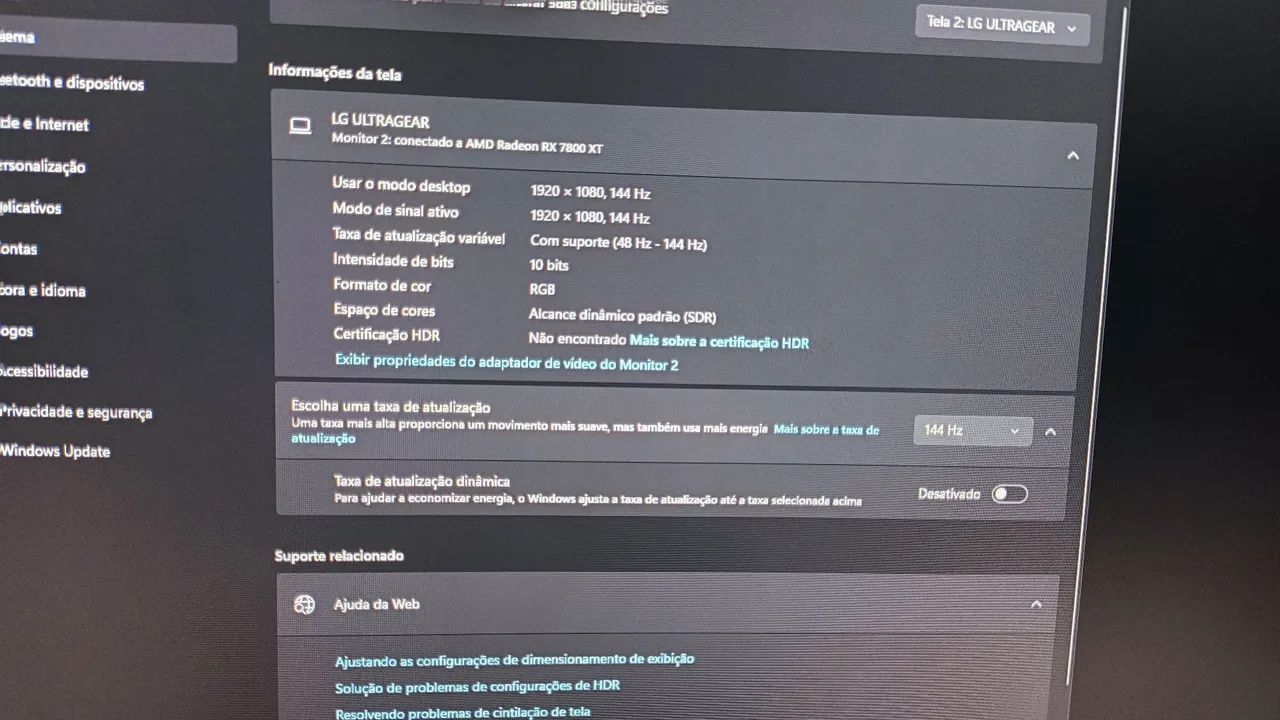 Monitor Gamer LG Ultragear 24" 144Hz 1ms IPS Full HD HDR10 (Troco por PS5 + volta) - Foto 5