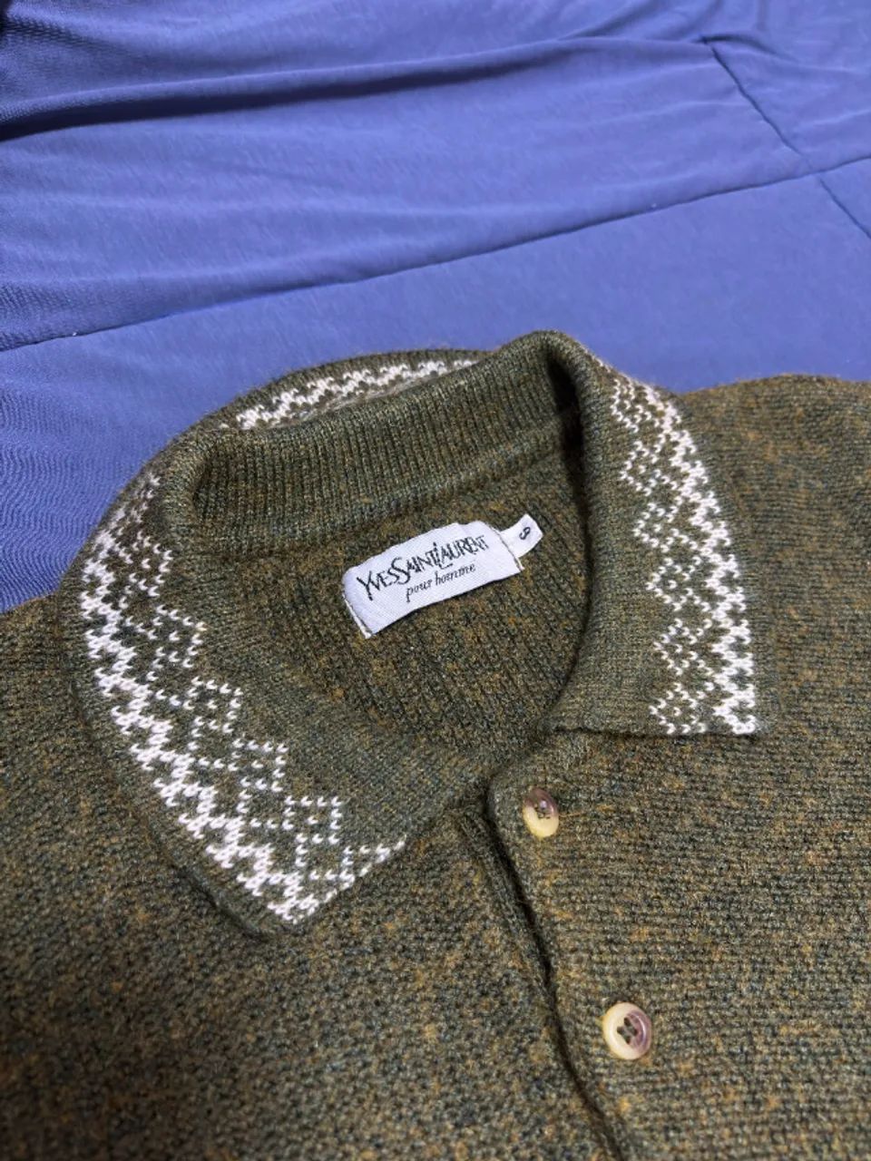 SUETER VERDE YVES SAINT LAURENT 100% ORIGINAL - TAMANHO G - Roupas