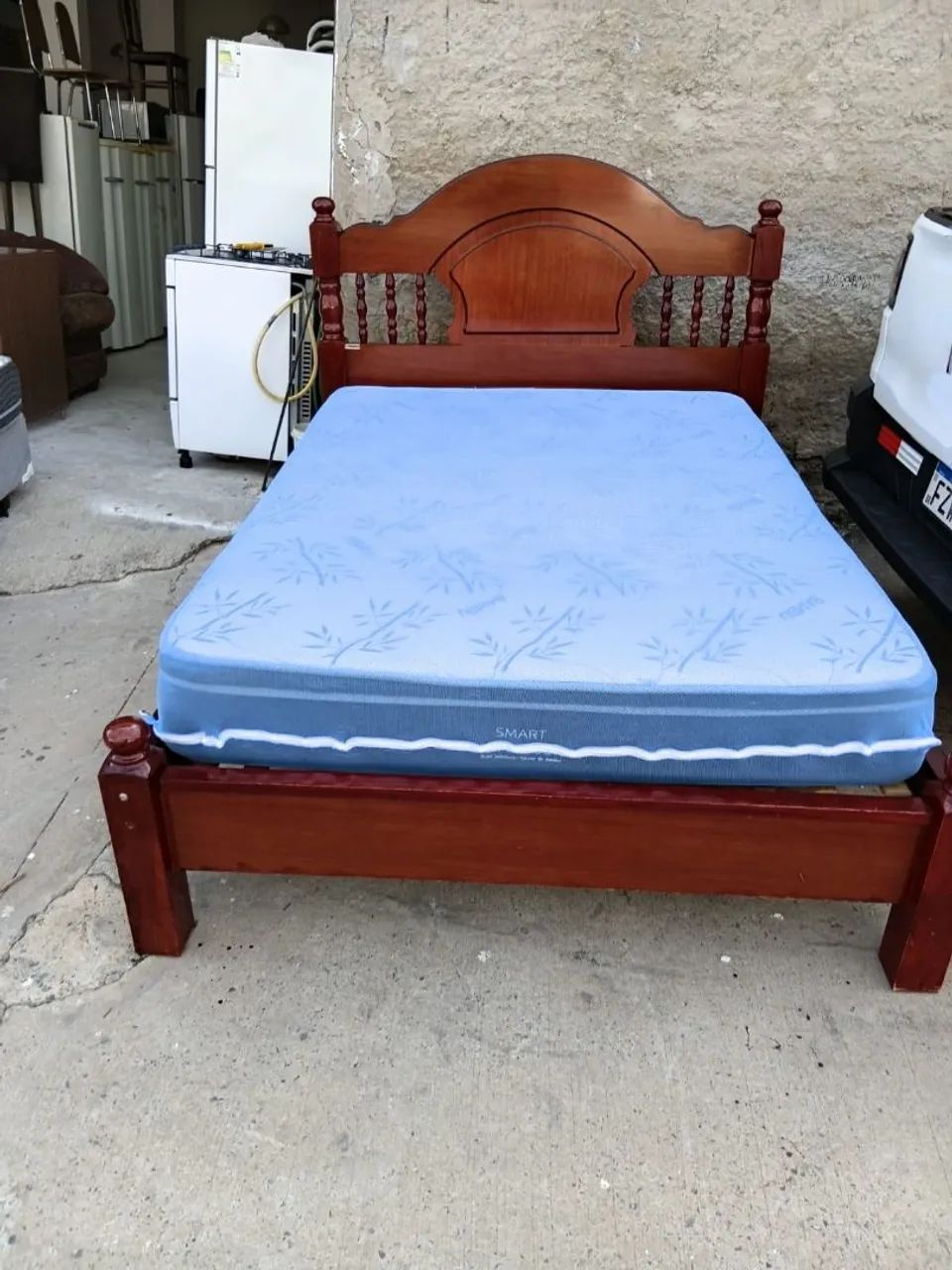 Cama Casal Com Colchão - Aceito Oferta - Foto 2
