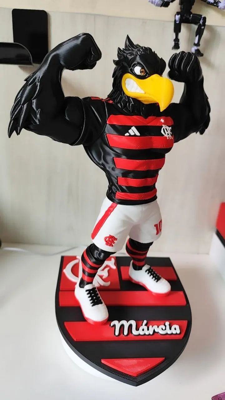 Mascote Urubu do Flamengo impresso em 3D!!!