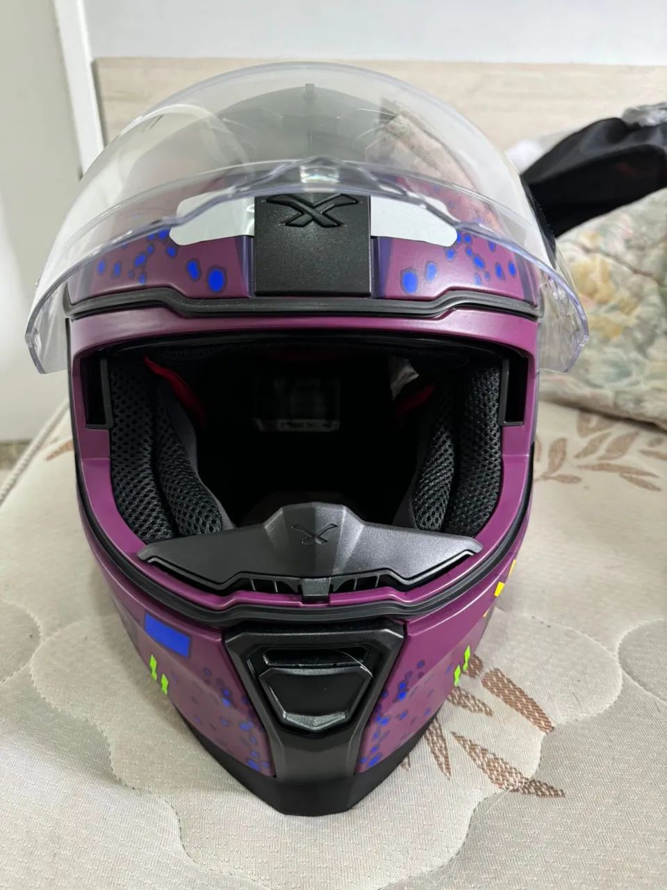 CAPACETE NEXX SX100 ENIGMA AUBERGINE - ROXO FOSCO (C/ VISEIRA