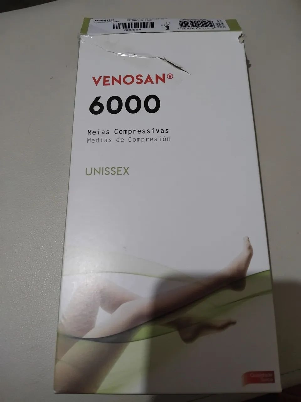 Meia de compressao.