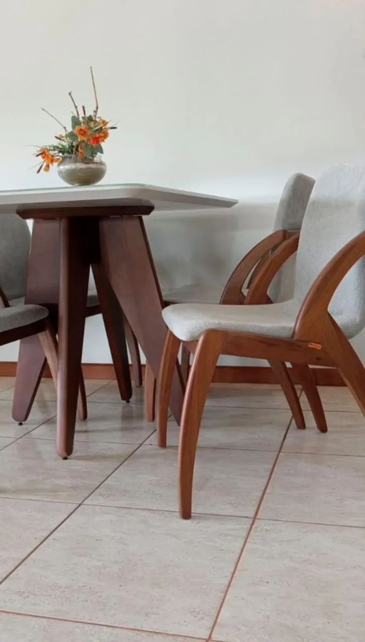 Mesa compacta de Jantar com 4 cadeiras + jogo de talheres - Foto 4