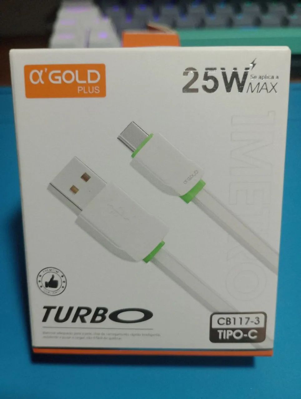 Cabo USB Tipo-C 25W Android/iOS