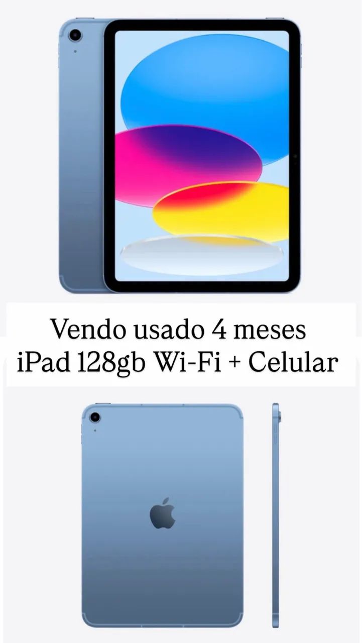 iPad azul Wi-Fi + celular 