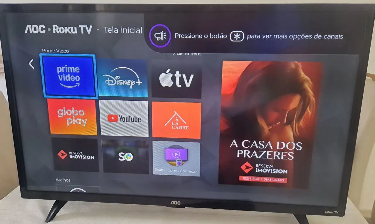 Tv aoc 32"smart roku - Foto 2