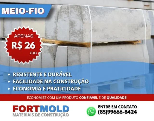 MEIO-FIO PRÉ-MOLDADO