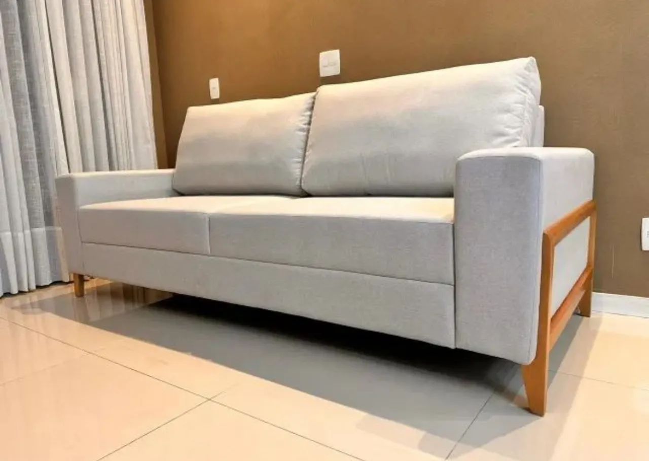 Sofá Living Londres 2,20m de Largura Linho Produto Novo 