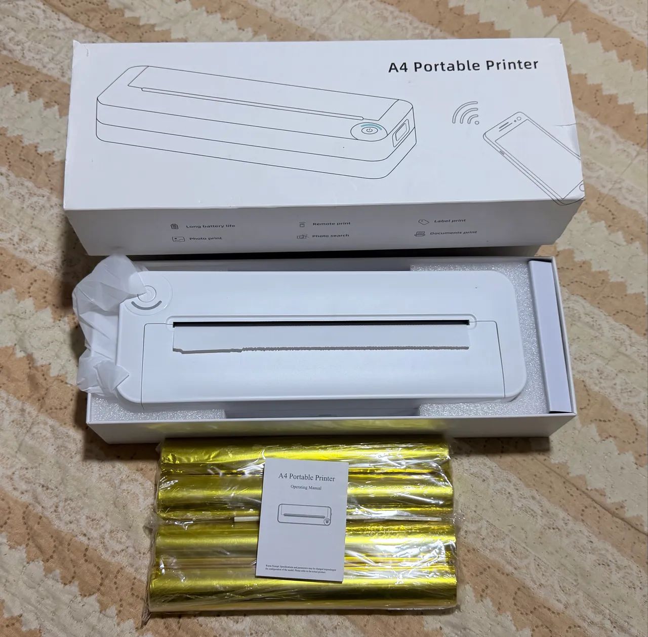 Impressora térmica A4, portátil, sem fio, Bluetooth, compatível com iOS e Android - Foto 3
