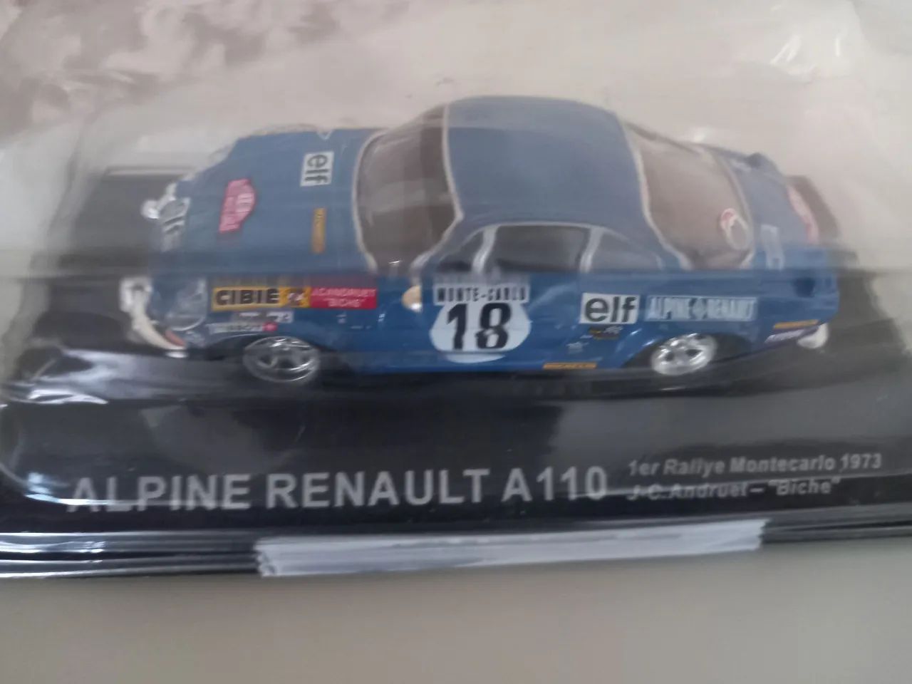 Miniatura Alpine Renault A110 1er Rallye Montecarlo 1973 escala 1