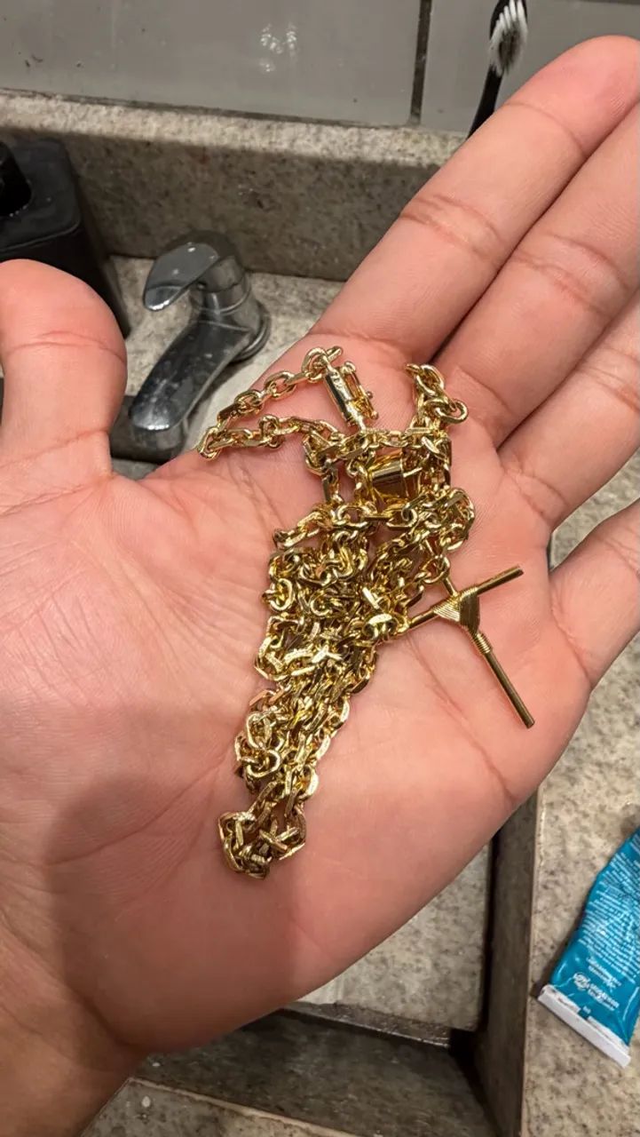 Corrente banhada a ouro 18k - Foto 4
