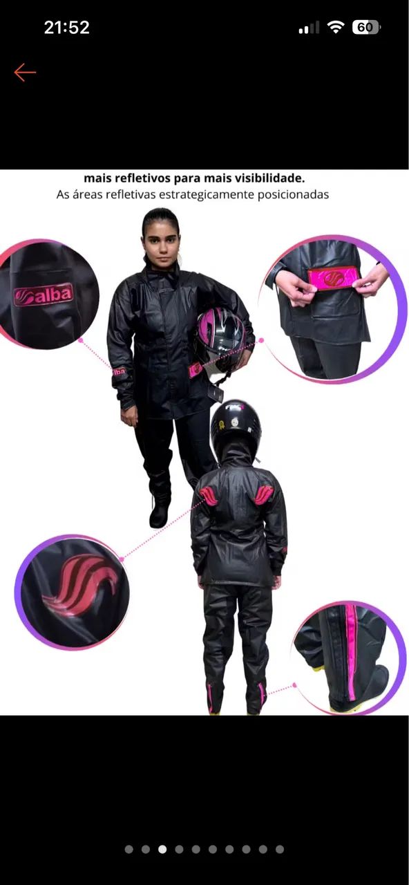 Capa de chuva feminina  - Foto 2