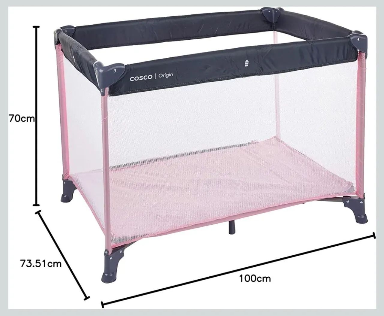 Berço portátil Cosco Origin - Chiqueirinho Rosa