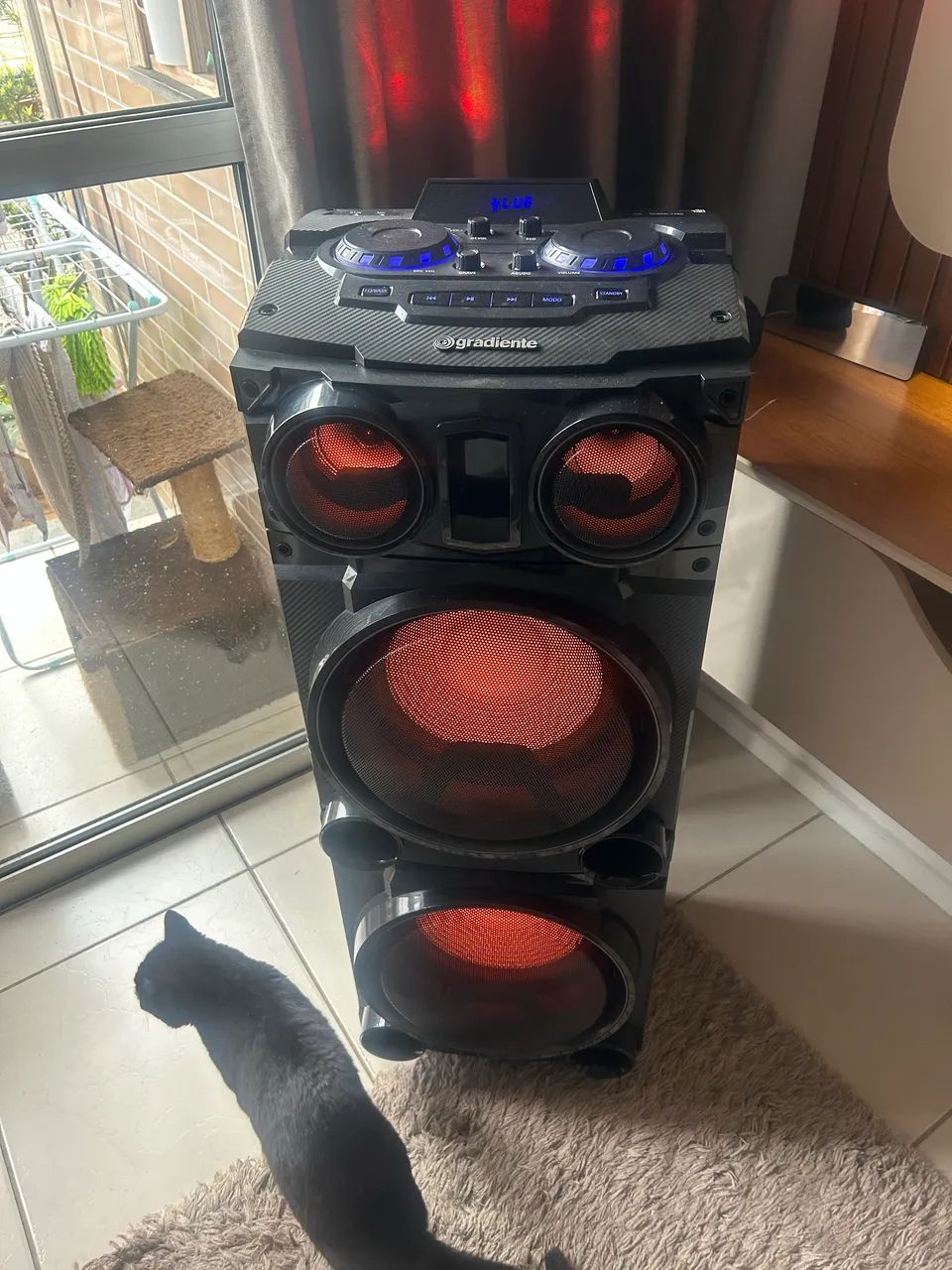 Caixa de Som Gradiente 1500w 2 woofers de 12" e tweeters. Bluetooth, USB - Foto 2