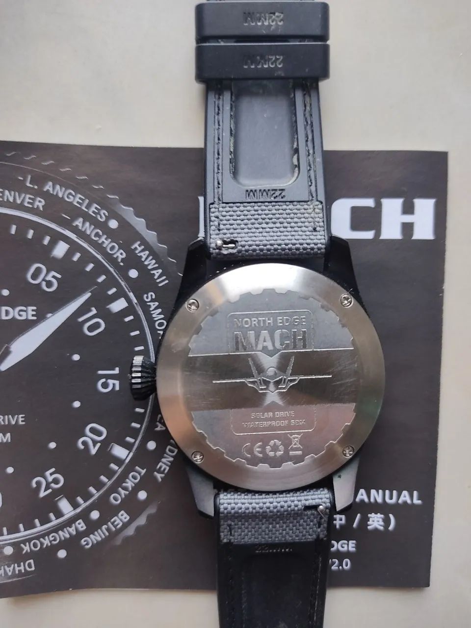Relogio north edge mach aviador solar - Foto 5
