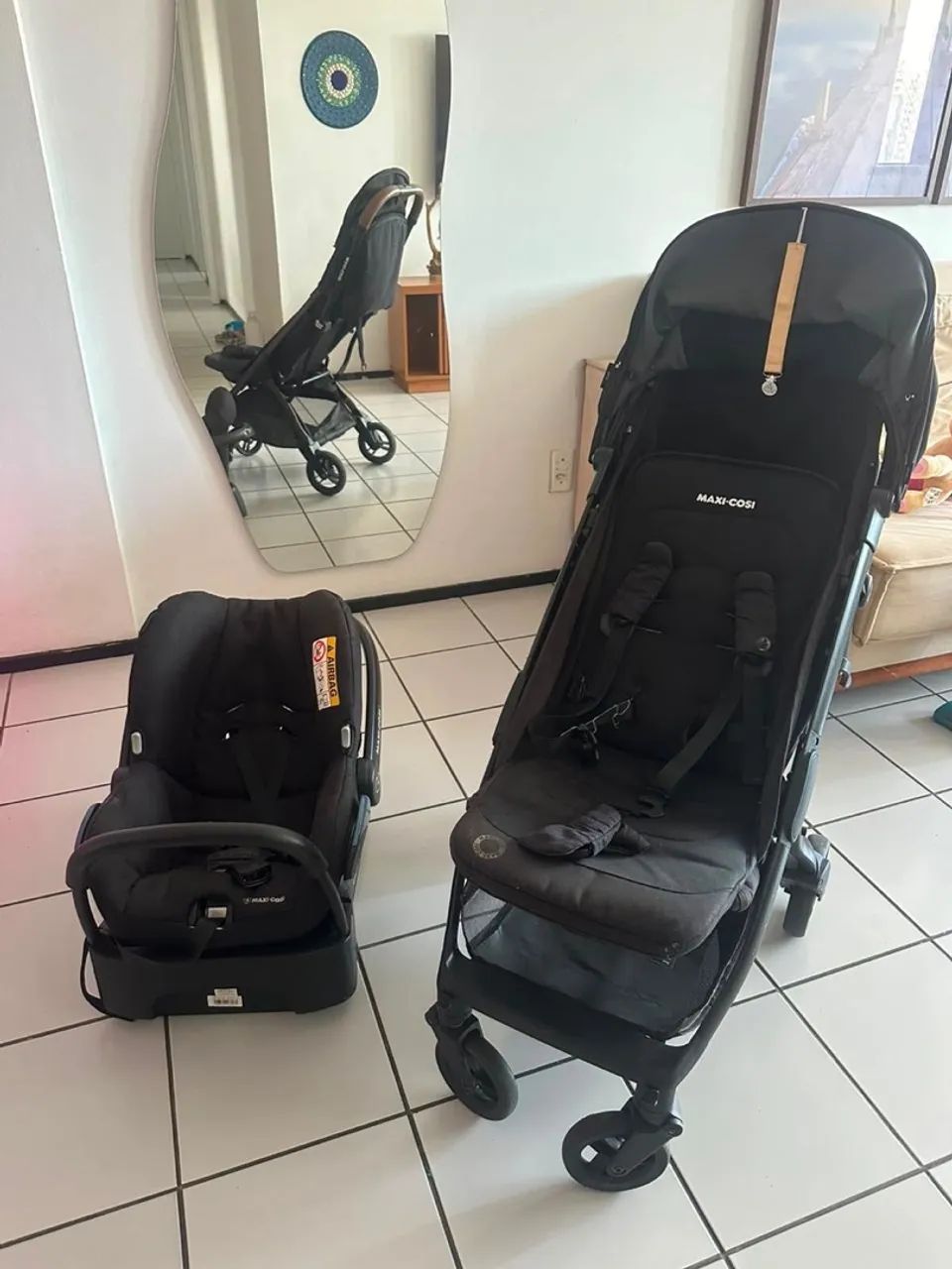 Carrinho + bebê conforto
