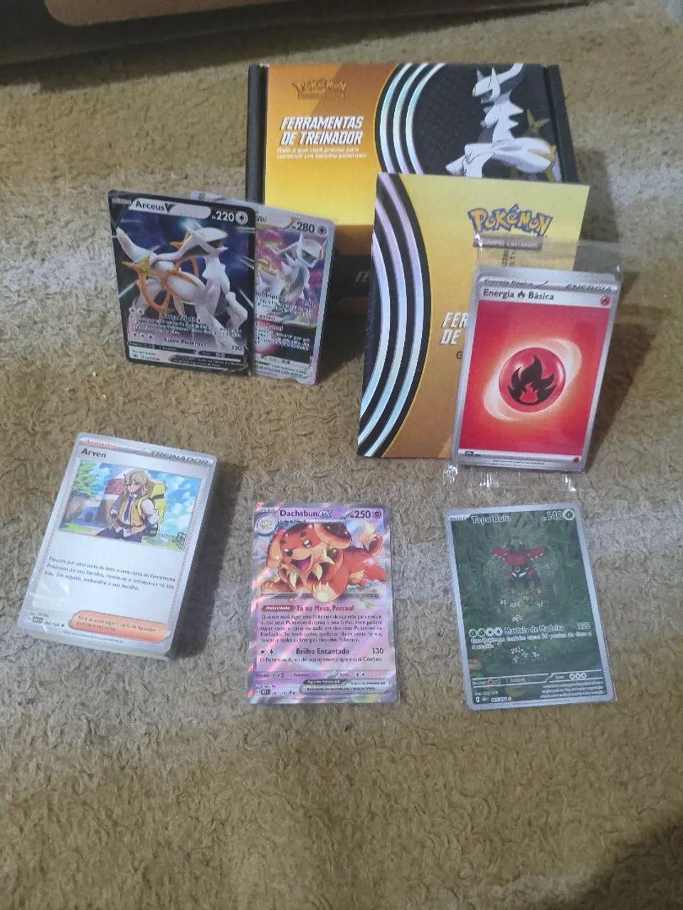 Kit ferramentas de treinador (Arceus v e Vmax) pokémon estampas ilustradas 