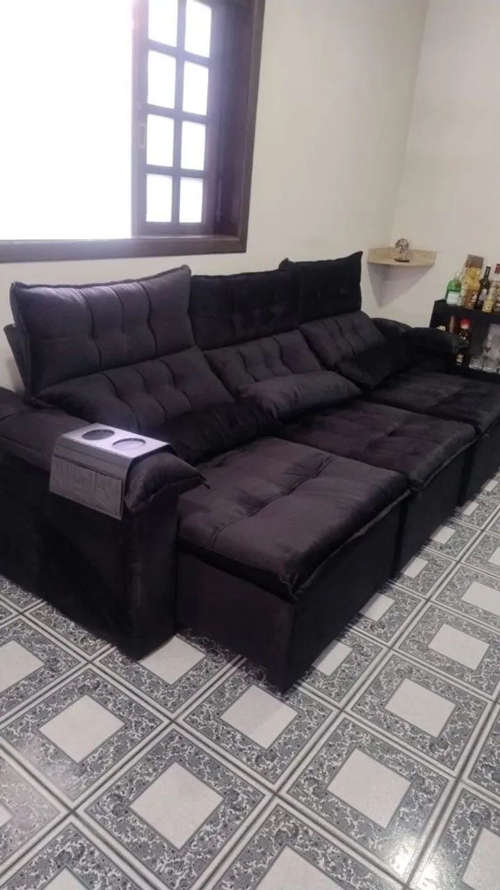 Sofá clara retrátil reclinável 250mt  - Foto 4