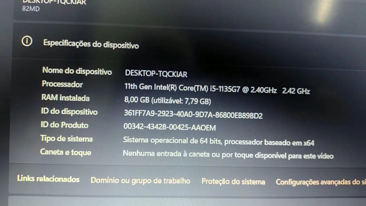 Notebook lenovo i5 11° geração completo - Foto 5