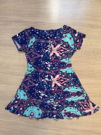 Desapego: Vestido Estampado com Bolsos (Tam P) - Foto 4
