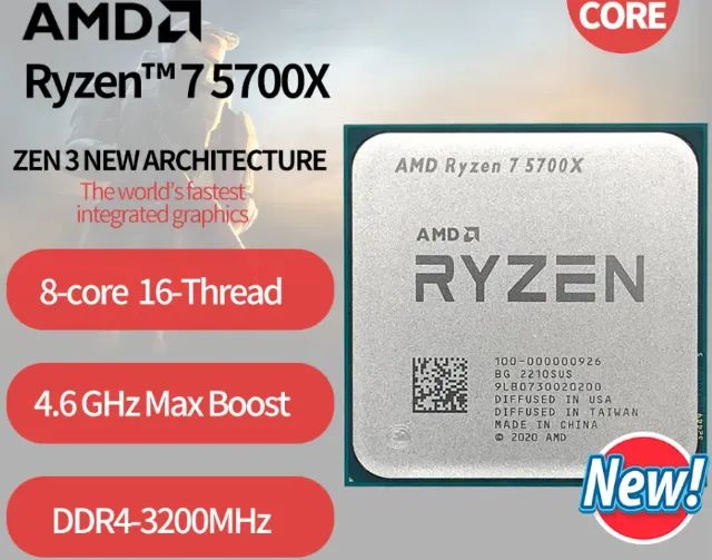 Ryzen 7 5700X - Processador AMD - Novo Ryzen 7 5700X - Entregamos