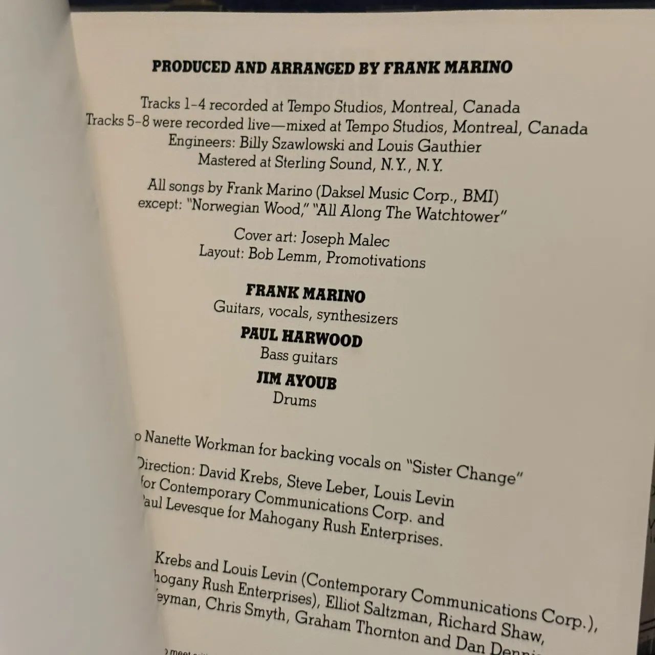 CD Frank Marino & Mahogany Hush - Tales of the unexpected - Foto 5