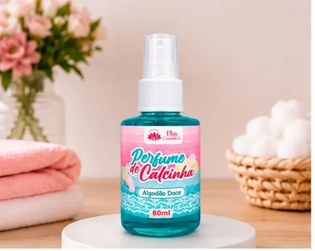 Perfume De Calcinha Algodão Doce 60 ml Ellas Cosméticos 30 ml - CM00026