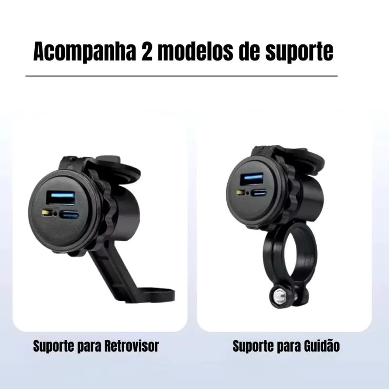 Carregador USB/TipoC 3.1 para Moto - Foto 2