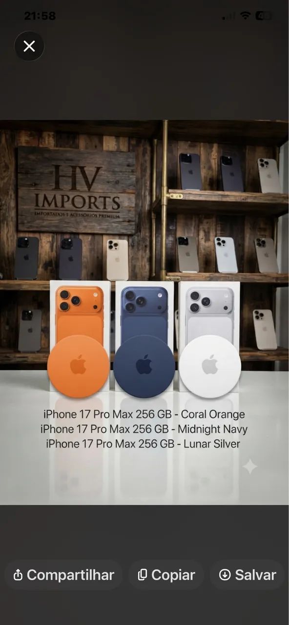 iPhone   17 pro max 256  . na garantia Apple (   L.    A.     C.    R.    A.    D.   O  )  - Foto 2