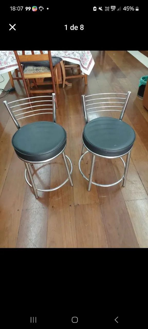 2 bancos de metal